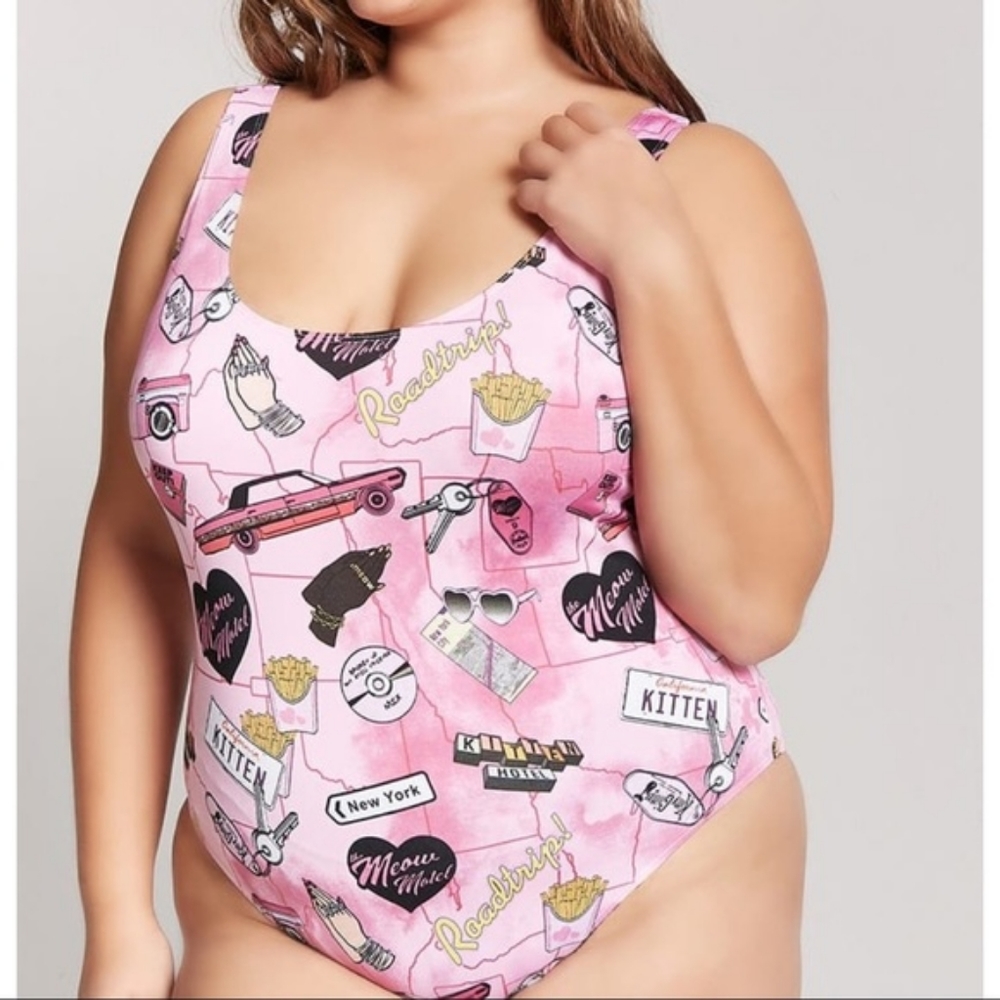 Laser Kitten x Forever 21 - Pink Pink Bodysuit - 2X